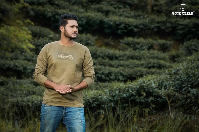 BLUE DREAM olive long sleeve top