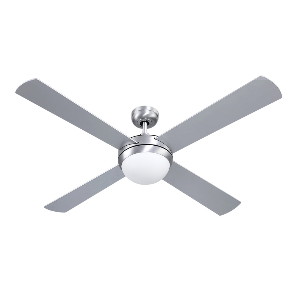 Devanti 52'' Ceiling Fan DC Motor w/Light w/Remote - Silver