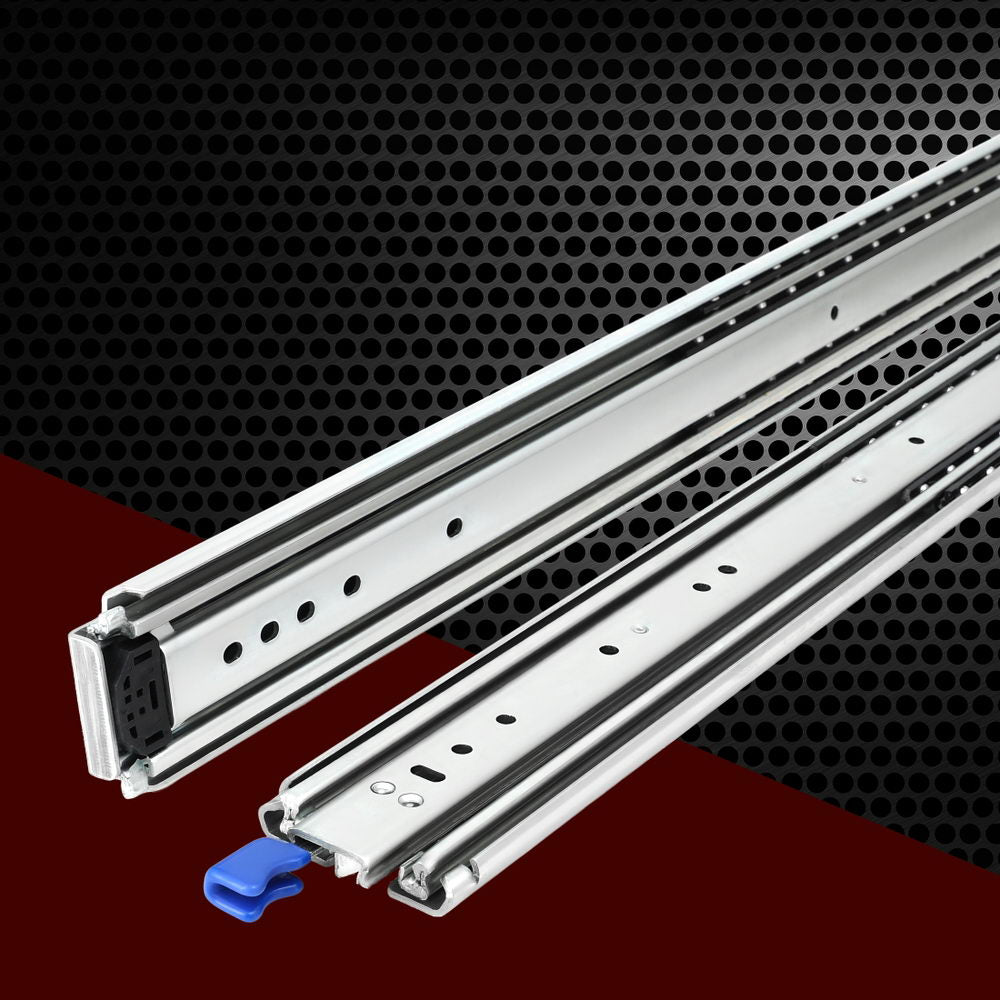 Giantz 2x Drawer Slides Full Extension Locking 227kg 914-1829mm Length