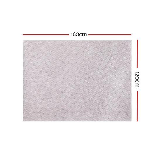 Artiss Rug 120x160cm Area Rug Washable Mat Large Carpet Microfiber Ripple