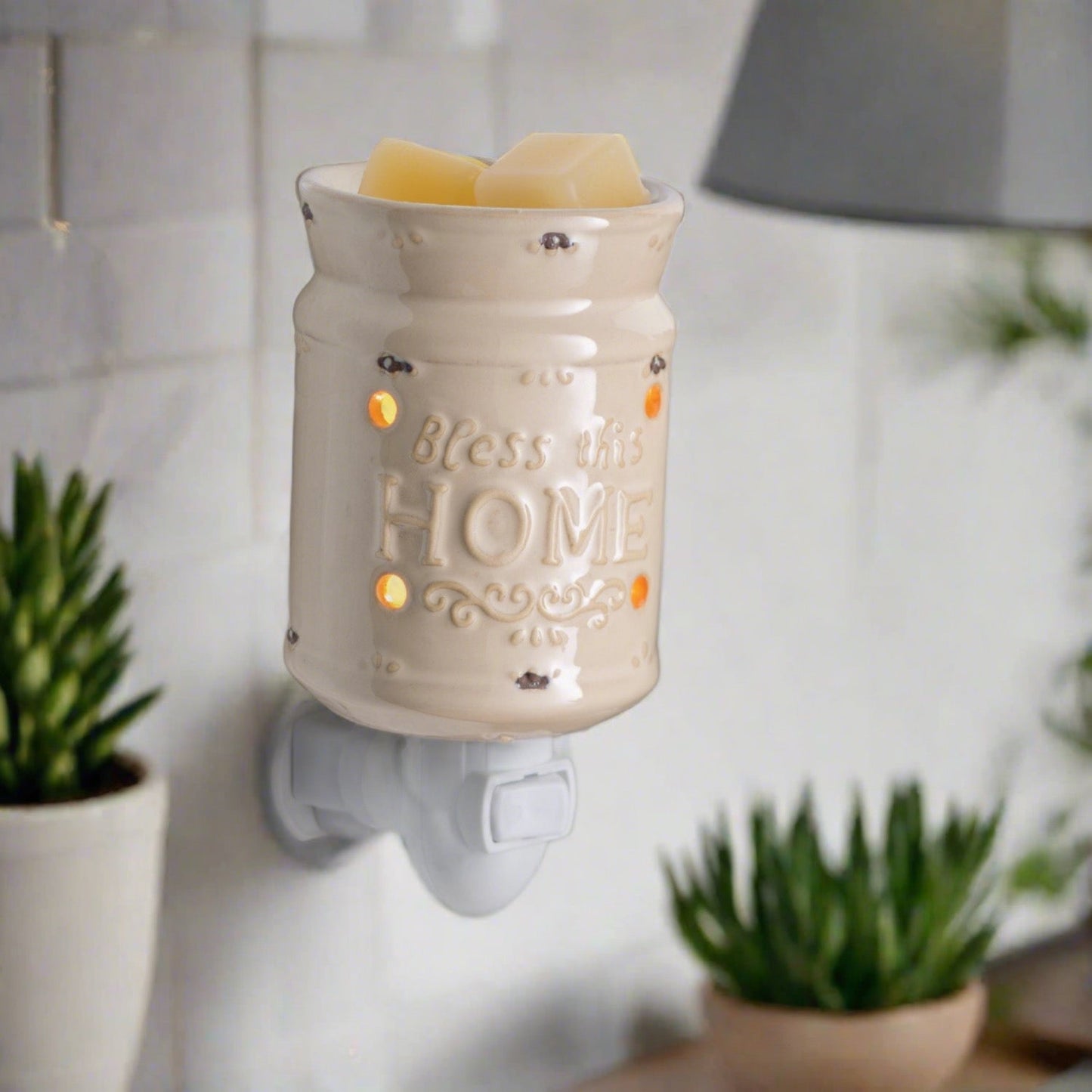 Bless This Home Cream Pluggable Warmer - RRP $27.95 - Wholesale