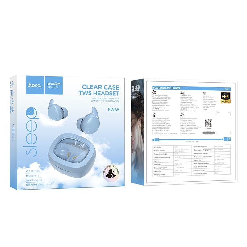 Wireless Sleep Earbuds by Hoco - True Bluetooth - Green