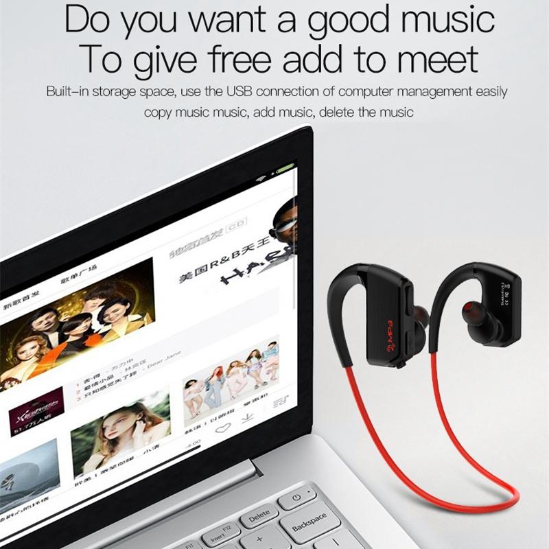 Wireless Sports Bluetooth Earphones - Binaural Hanging Type 5.0 - Silver