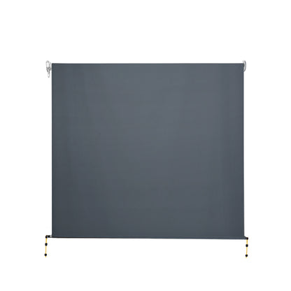 Instahut 1.8X2.5M Outdoor Blinds Awning Roll Down Canopy Retractable Outdoor Blinds Window Shade Grey