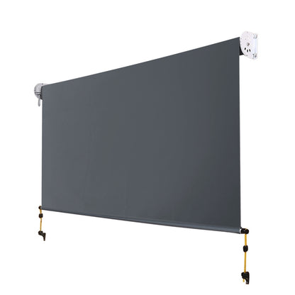 Instahut 3X2.5M Outdoor Blinds Awning Roll Down Canopy Retractable Outdoor Blinds Window Shade Grey
