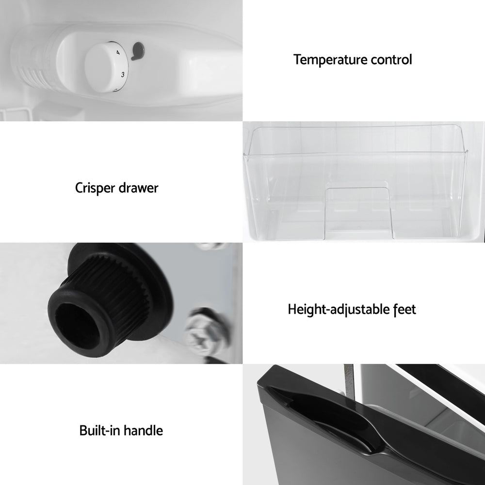 Devanti 85L Bar Fridge Mini Freezer Refrigerator Black