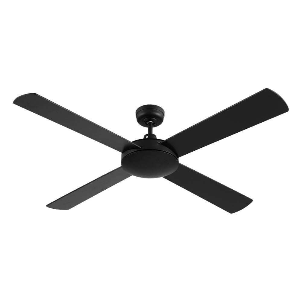 Devanti 52'' Ceiling Fan DC Motor 4 Blades w/Remote - Black