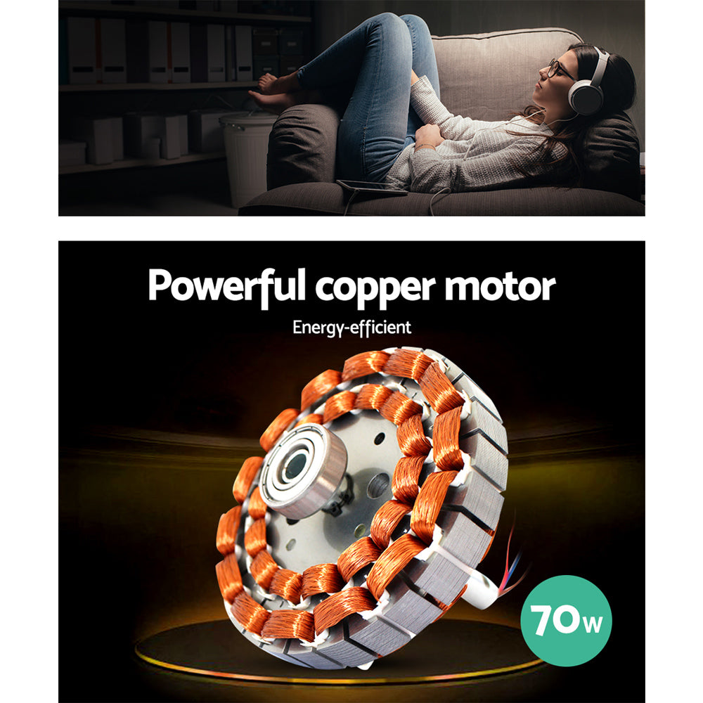 Devanti 52'' Ceiling Fan DC Motor w/Light w/Remote - Silver