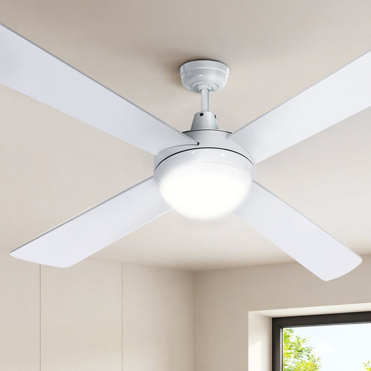 Devanti 52'' Ceiling Fan DC Motor w/Light w/Remote - White