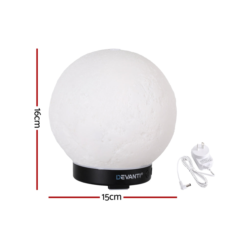 Devanti Ultrasonic Aroma Diffuser Aromatherapy Moon Lamp 100ml