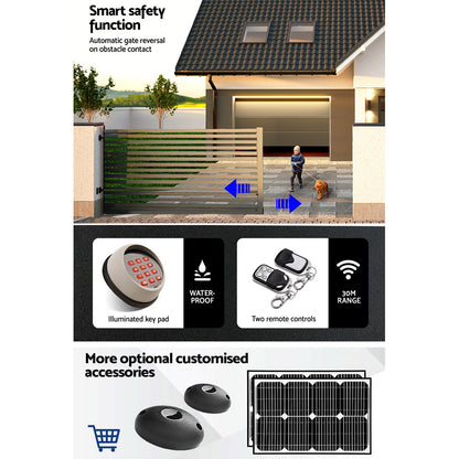 Electric Sliding Gate Opener 1200KG Keypad 4M