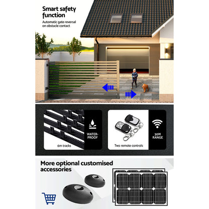 Automatic Sliding Gate Opener Kit 6M 1200KG