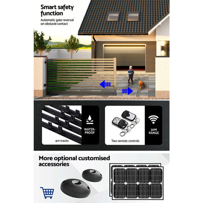 Automatic Sliding Gate Opener Kit 4M 1800KG