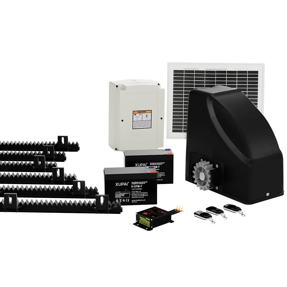 Automatic Sliding Gate Opener Kit 10W Solar 6M 600KG