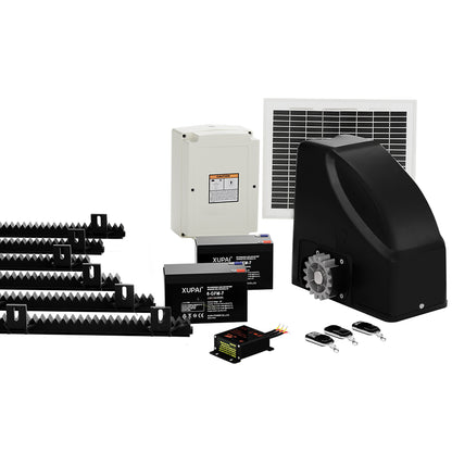 Automatic Sliding Gate Opener Kit 10W Solar 6M 600KG