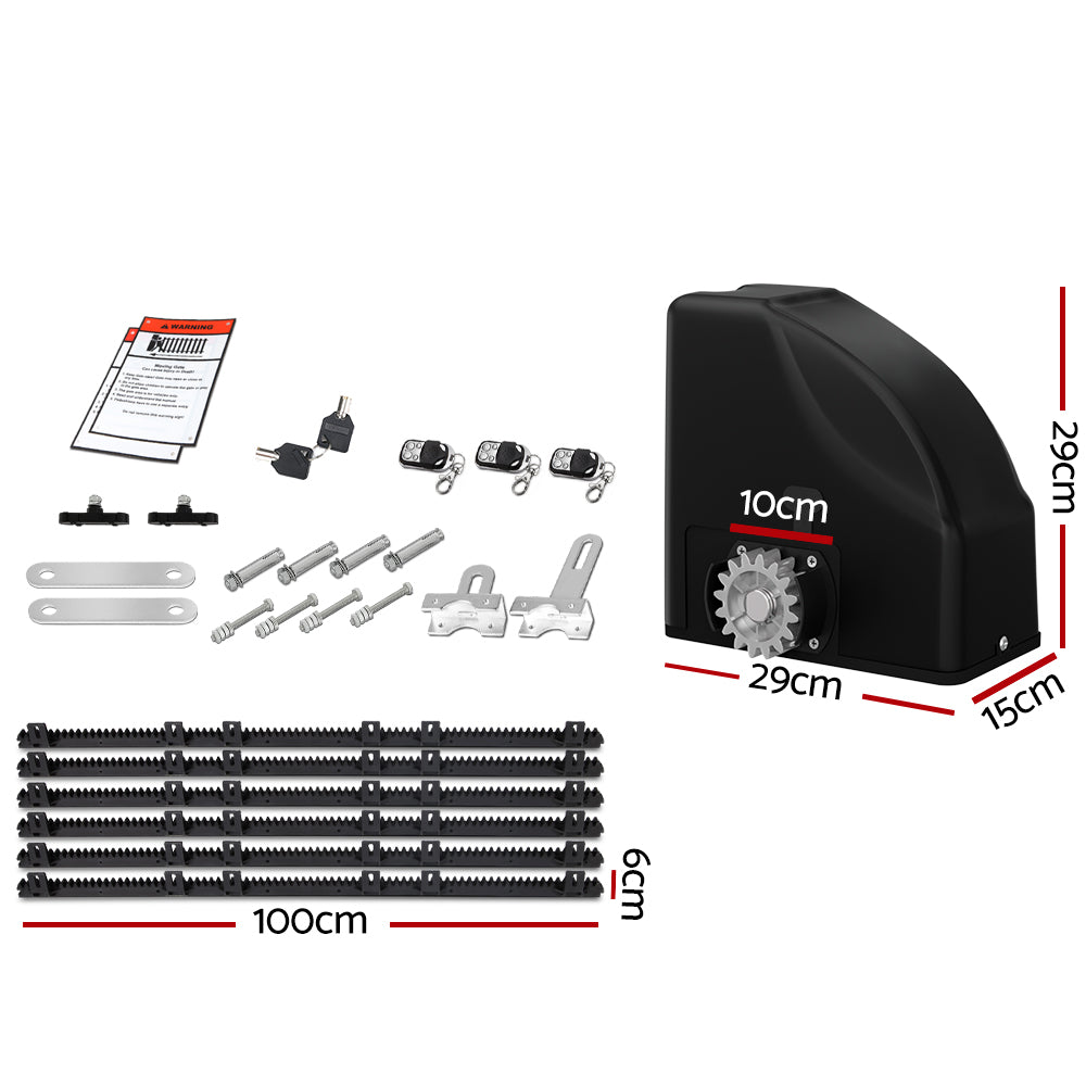 Automatic Sliding Gate Opener Kit 20W Solar 6M 600KG