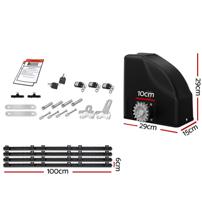 Automatic Sliding Gate Opener Kit 20W Solar 4M 600KG