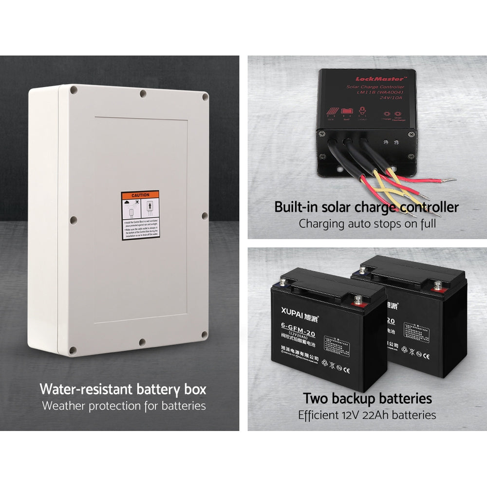 Automatic Sliding Gate Opener Kit 40W Solar 6M 600KG