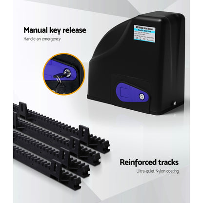 Automatic Sliding Gate Opener Kit 40W Solar 4M 600KG