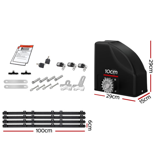 Automatic Sliding Gate Opener Kit 10W Solar 4M 600KG