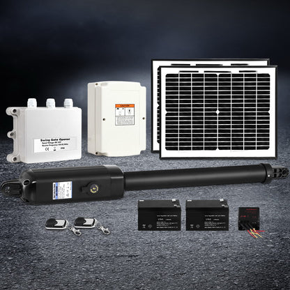 Single Swing Gate Opener 600KG 20W Solar Panel