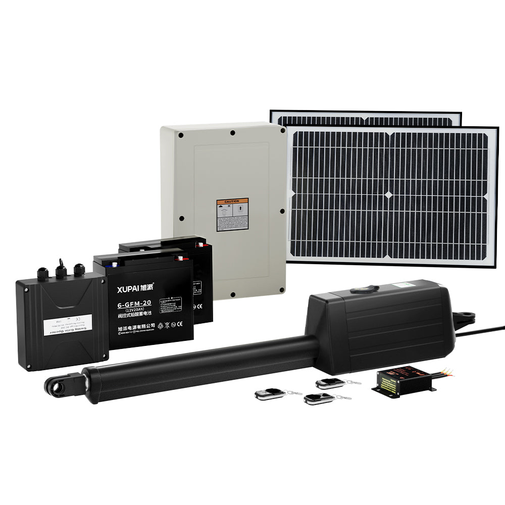 Single Swing Gate Opener 40W Full Solar Power Automatic