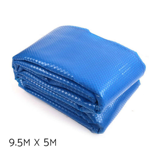 Aqua Buddy Pool Cover 9.5x5m 400 Micron Swimming Pool Solar Blanket Blue Silver