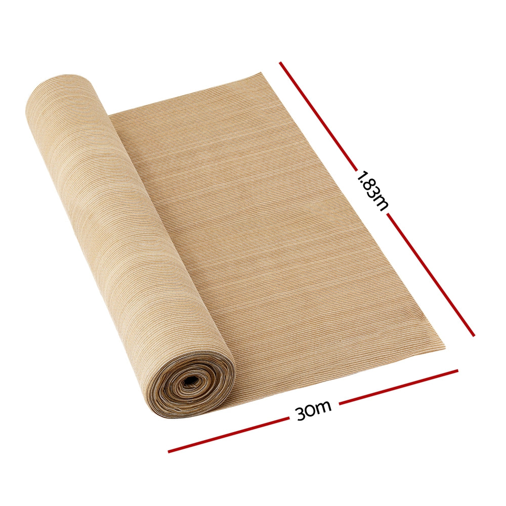 Instahut 90% Shade Cloth 1.83x30m Shadecloth Sail BE