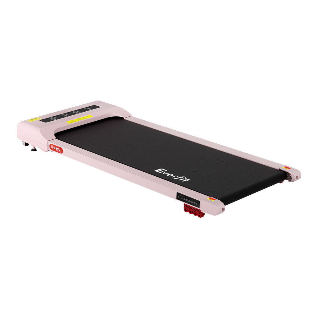Everfit Treadmill Electric Walking Pad Incline Under Desk Home Gym 380mm Pink