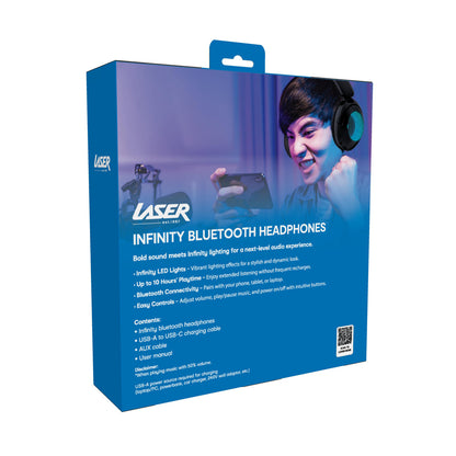 Laser Infinity Light Bluetooth Headphones