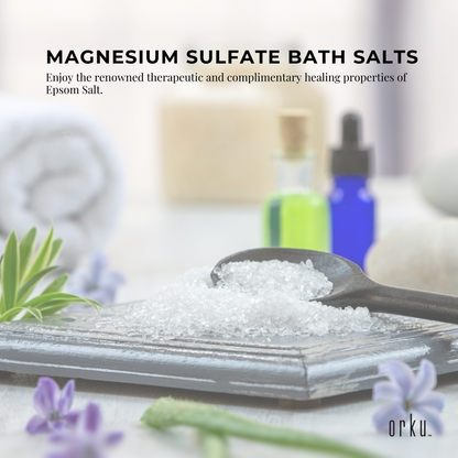 Orku 1.3kg Epsom Salt Tub - Magnesium Sulphate For Bath Skin Body Skin Care