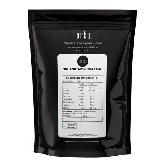 Orku 50g Organic Moringa Leaf Powder - Food Grade Oleifera Drumstick Leaf