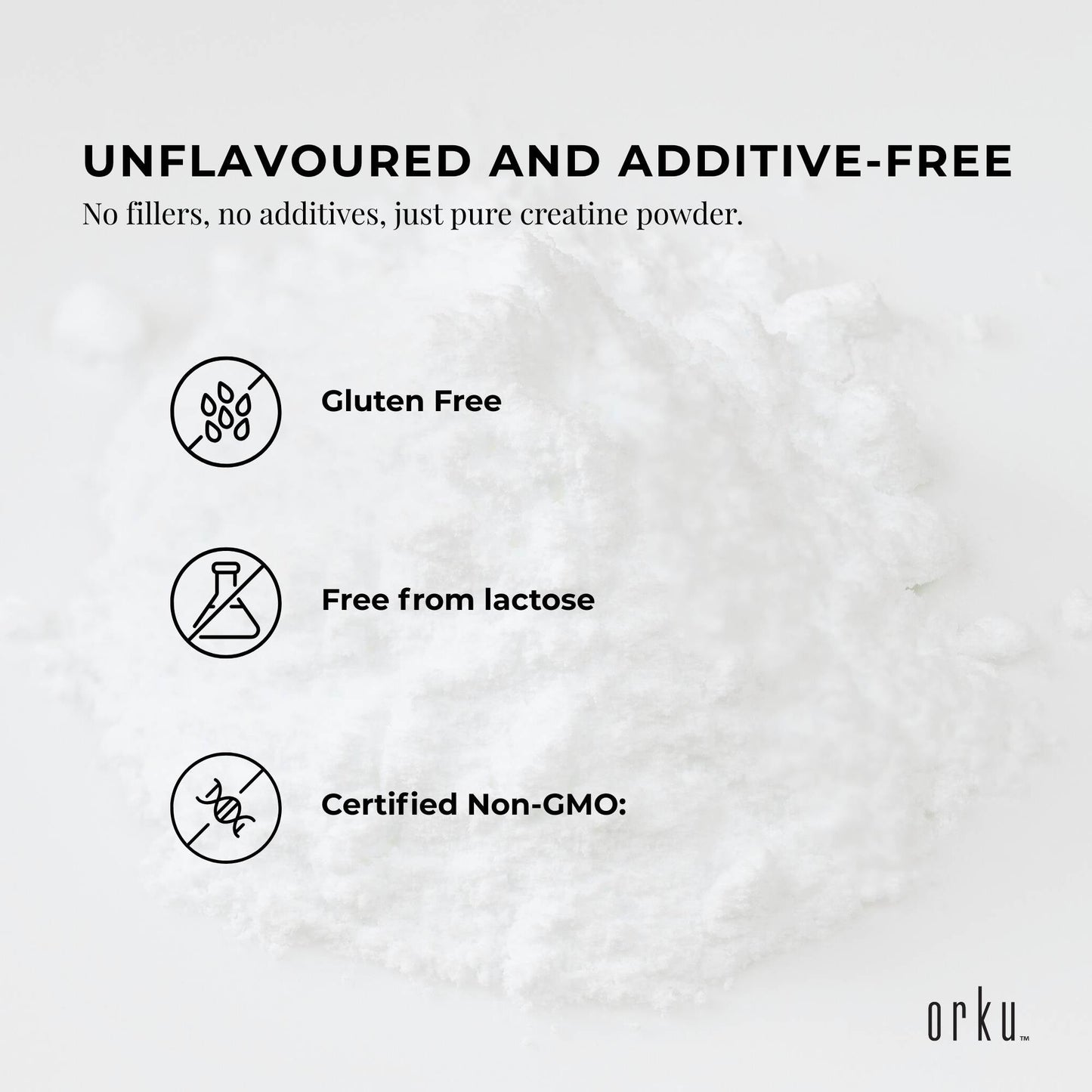 Orku 5Kg Creatine Monohydrate Powder – 200 Mesh Micronised | 99.9% Purity
