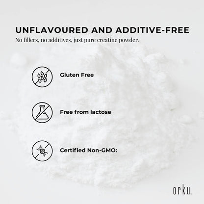 Orku 5Kg Creatine Monohydrate Powder – 200 Mesh Micronised | 99.9% Purity