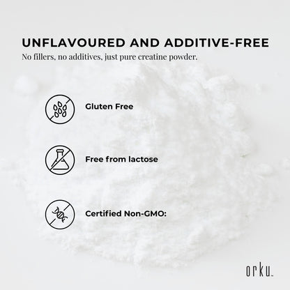 Orku 3Kg Creatine Monohydrate Powder Tub – 200 Mesh Micronised | 99.9% Purity