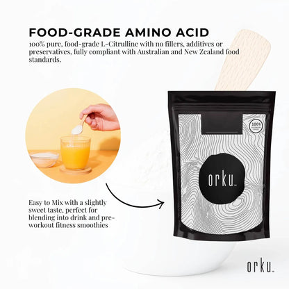 Orku 100g L-Citrulline Powder Buckets - 100 % Pure Food Grade Amino Acid