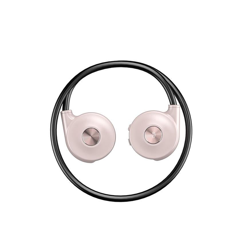 Bone Conduction Bluetooth Earphones with Stereo Vibration Speaker - Red
