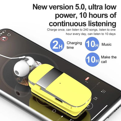 Wireless Bluetooth Earphone with Vibration Reminder for Phone - Gray