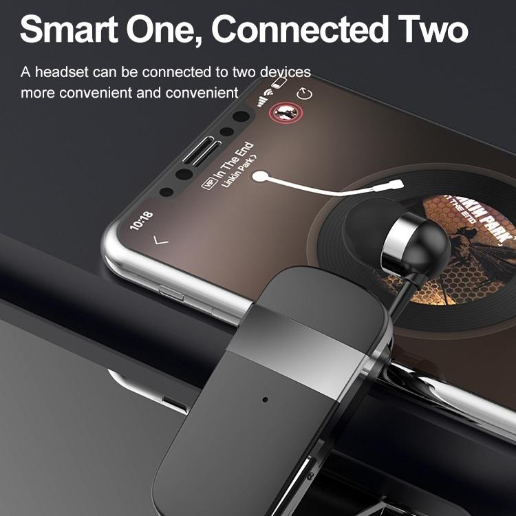 Wireless Bluetooth Earphone with Vibration Reminder for Phone - Gray
