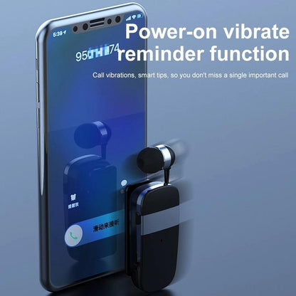 Wireless Bluetooth Earphone with Vibration Reminder for Phone - Gray