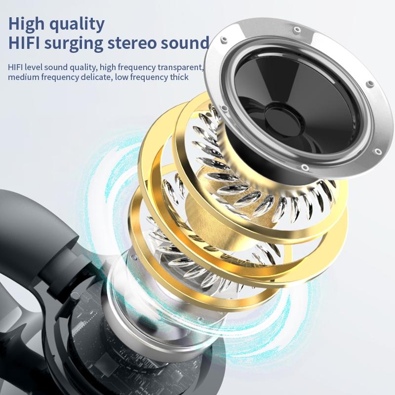 Wireless Bone Conduction Earphone - Single Ear Clamp Design - Pink