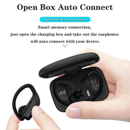 Wireless Noise-cancelling Bluetooth Earbuds with Dual Battery Display - T16 Blue
