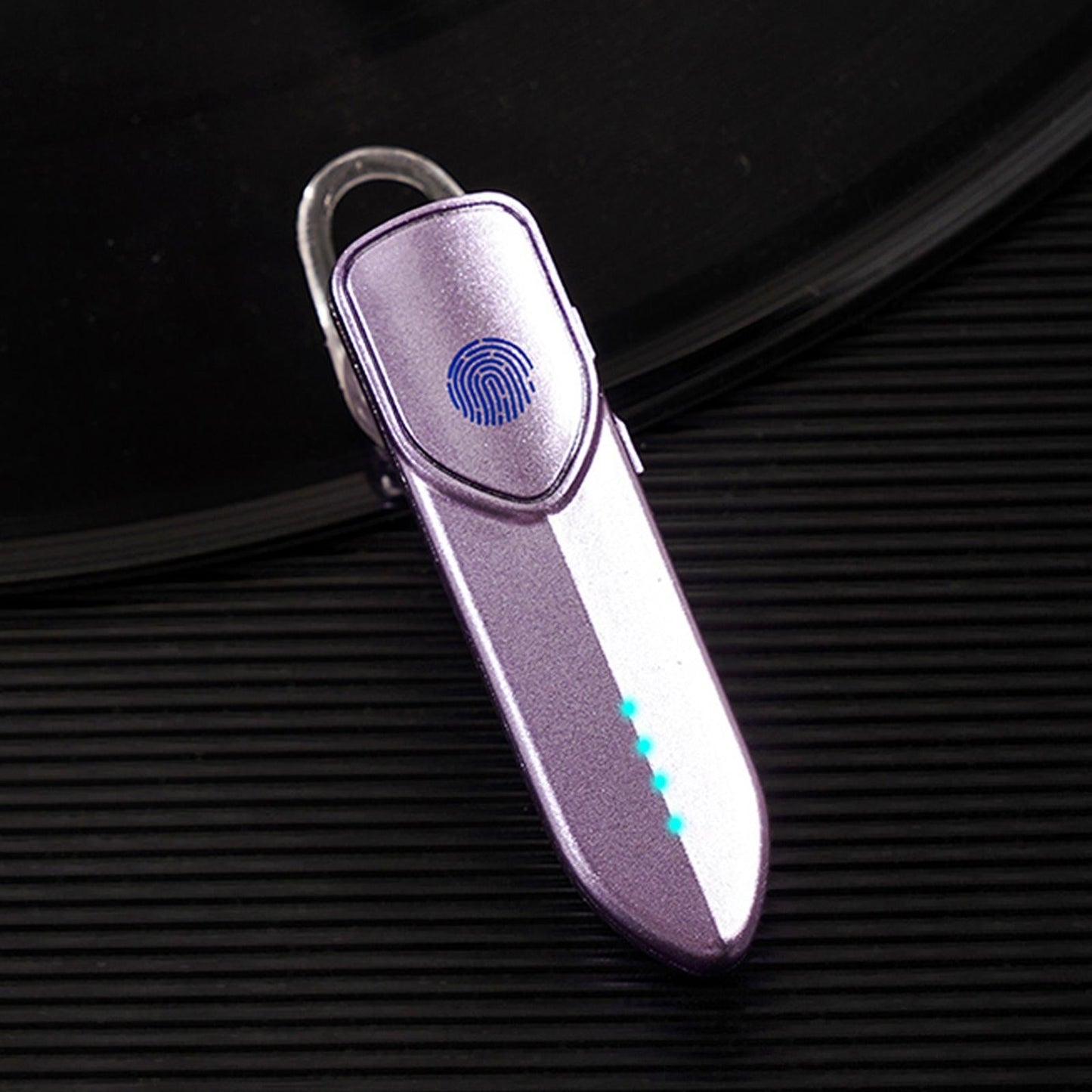 Business Style Bluetooth 5.0 Earphone with Fingerprint Touch - Purple