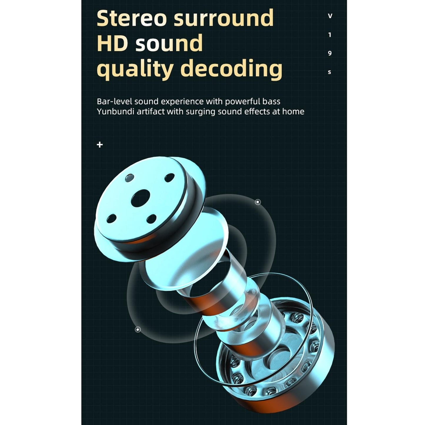 Business Style Bluetooth 5.0 Earphone with Fingerprint Touch - Purple