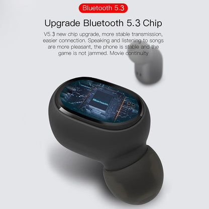Wireless Bluetooth Earphones with E6s Led Display - Tws - Green