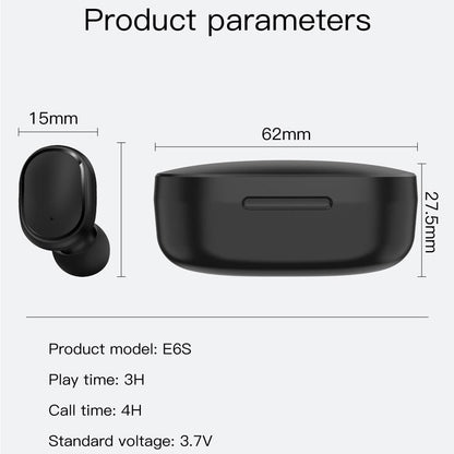 Wireless Bluetooth Earphones with E6s Led Display - Tws - Green