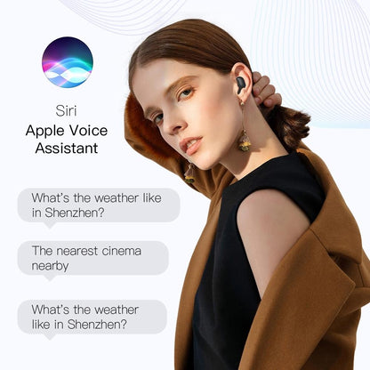 Wireless Bluetooth Earphones with E6s Led Display - Tws - Green
