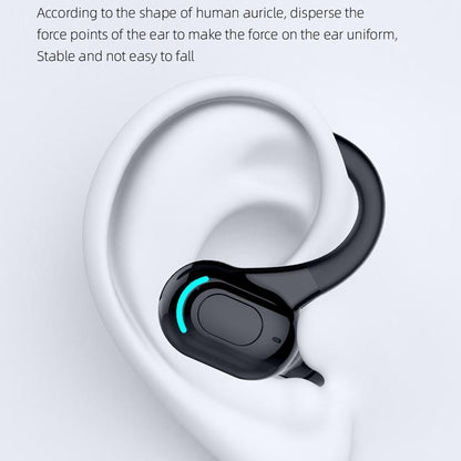 Wireless Sports Earphones - F8 Bluetooth 5.1 Ear-mounted Stereo - Black + Blue
