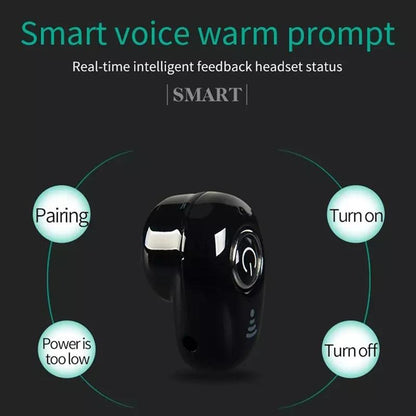 Mini Bluetooth Earbuds with Mic for All Phones - S650 Sport - White