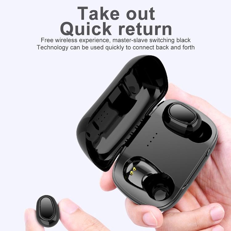Wireless Bluetooth 5.0 Earphones with 9d Sound & Charging Box - Pink